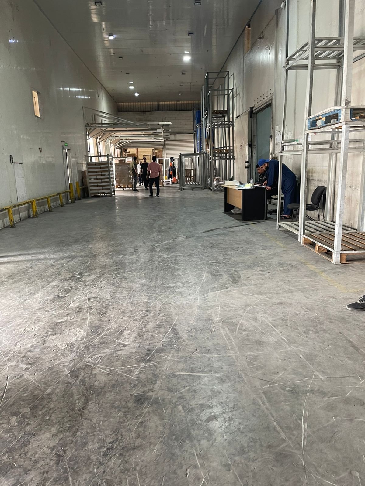 Warehouse interior corridor